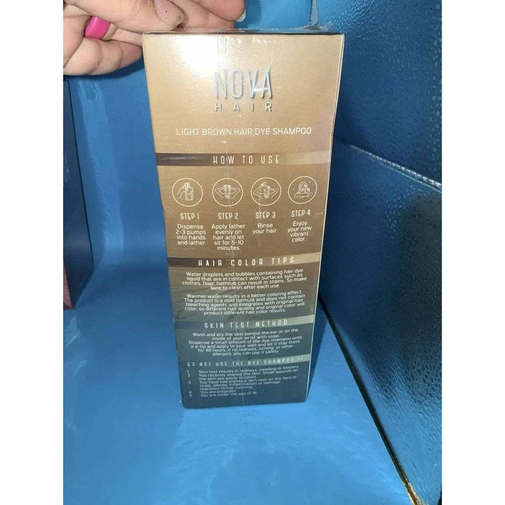 Nova Light Brown Hair Dye Shampoo